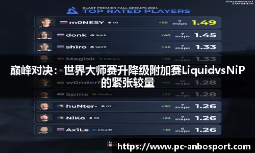 巅峰对决：世界大师赛升降级附加赛LiquidvsNiP的紧张较量